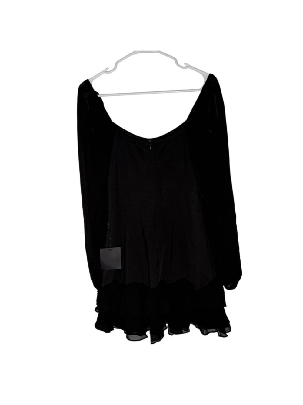 Lulus Gorgeous Expertise Black Ruffled Long Sleeve Mini Dress Size Small NWT! - Picture 6 of 6